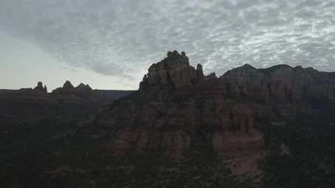 Drone shot as we circle a large rock formation Stock Footage 161817091