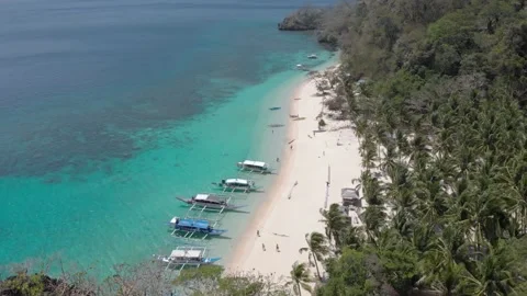 Drone Shot While Island Hopping In El Nido, Palawan, Philippines Stock Footage 159255263