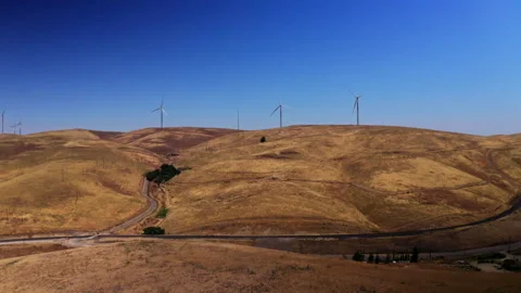 Drone shot of wind turbines Stock Footage 336362817
