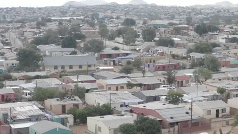 Drone shot of Windhoek, Namibia Видео 244706193