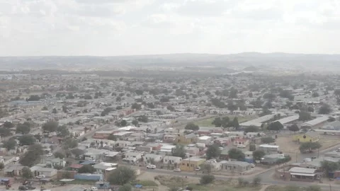 Drone shot of Windhoek, Namibia Video stock 244706617