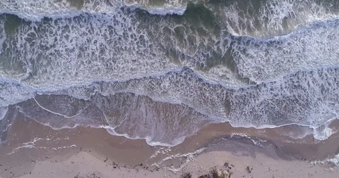 Drone shot winter sea waves Stock Footage 103426792