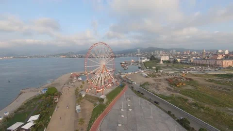 Drone shots of Batumi Stock Footage 140029338