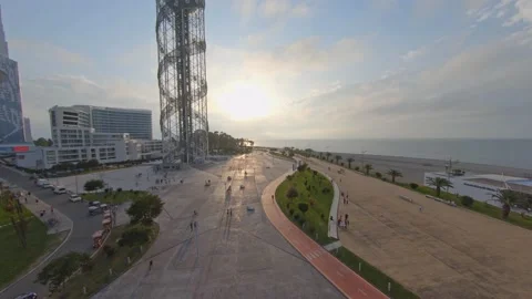 Drone shots of Batumi Stock Footage 140029732