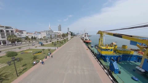 Drone shots of Batumi Stock Footage 140029904