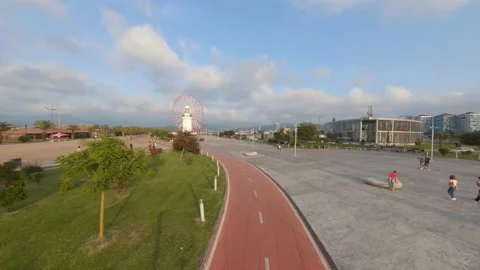 Drone shots of Batumi Stock Footage 140029927