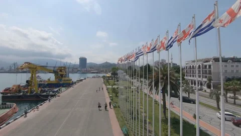Drone shots of Batumi Stock Footage 140030035