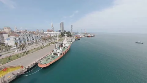 Drone shots of Batumi Stock Footage 140030069
