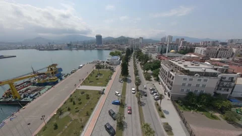 Drone shots of Batumi Stock Footage 140030244