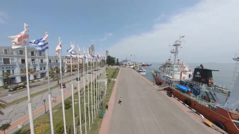 Drone shots of Batumi Stock Footage 140030346