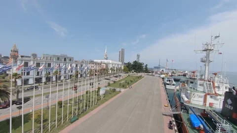 Drone shots of Batumi Stock Footage 140030381