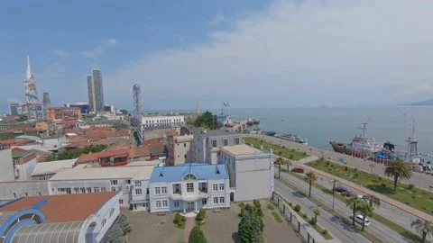 Drone shots of Batumi Stock Footage 140030575