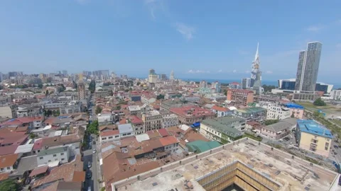 Drone shots of Batumi Stock Footage 140030579