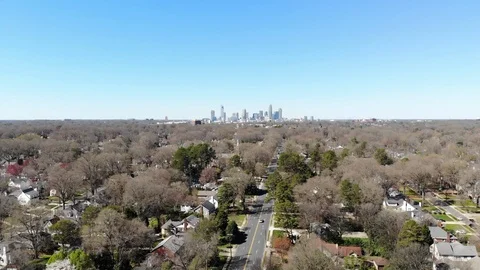 Drone shots of Charlotte North Carolina Stock Footage