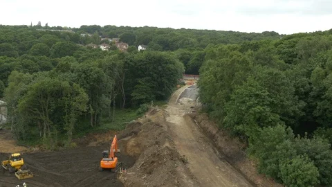 Drone shots of Construction and Development Stock Footage 101557695