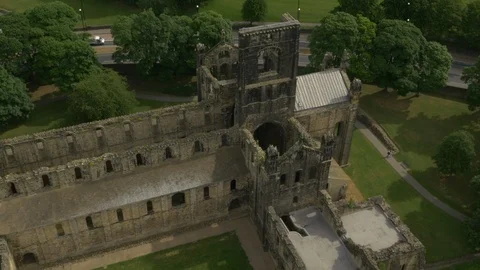 Drone Shots of Kirkstall Abbey Video stock 101548818