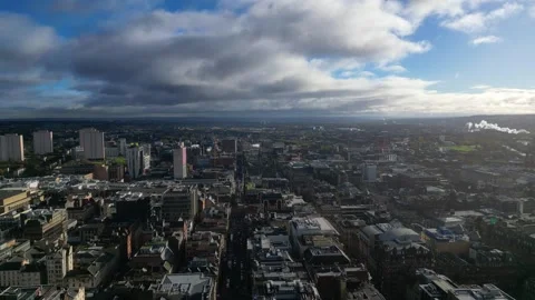 Drone shots over glasgow Stock Footage 258367549