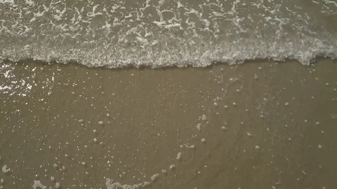 Drone shots of waves on Mailbu Beach Stock Footage 82371079