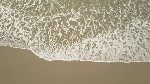 Drone shots of waves on Mailbu Beach Stock Footage 82371133