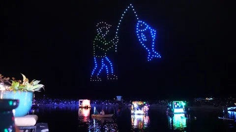 Drone show Stock Footage 320762711