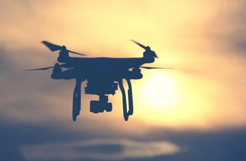 Drone silhouette Foto stock