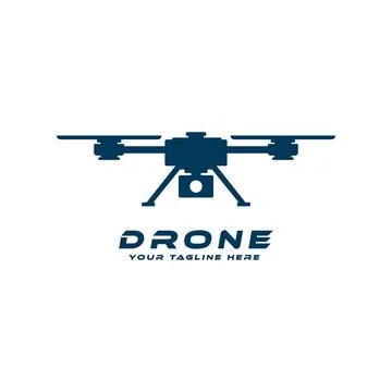 Drone silhouette vector design Stock Illustration