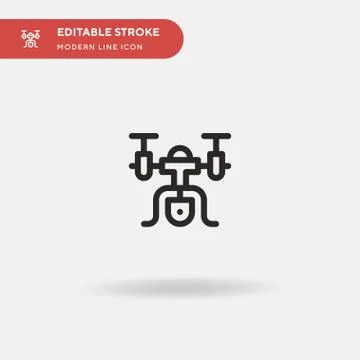 Drone Simple vector icon. Illustration symbol design template for web mobile  Stock Illustration