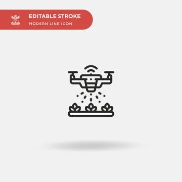 Drone Simple vector icon. Illustration symbol design template for web mobile  Stock Illustration