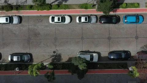 Drone sits on the road, top view Stock Footage 151203040