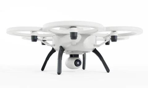 Drone with six propellers Stock Illustration