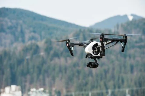 Drone in sky Stock-Fotos