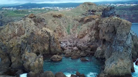 The drone slips into a cliff Stock Footage 138693088