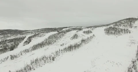 Drone. Snow. flying up Stock Footage 78184754
