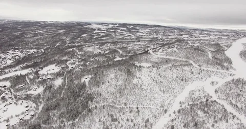 Drone. Snow. High up. Stock Footage 78184759
