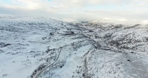 Drone. Snow. Valley Vídeos de archivo 78163429