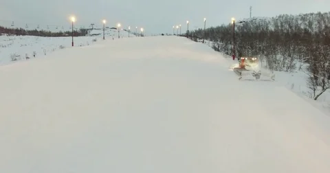 Drone. Snowplow Stock Footage 78163355