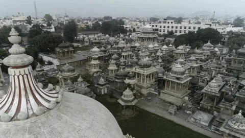 Drone soaring high above where history and beauty collide Stock Footage 293138376