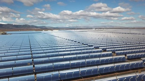 Drone - Solar Panel Farm - South of Spain Stock Footage 103422267