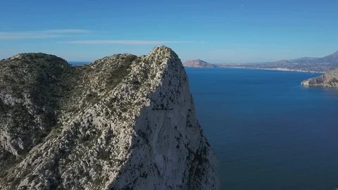 Drone Spain beach coast Calpe epic Vídeos de archivo 89683701