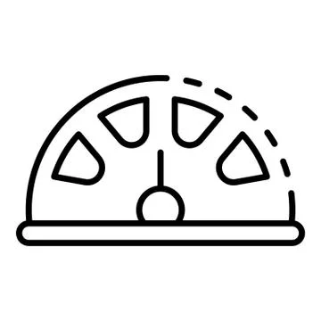 Drone speedometer icon, outline style Stock Illustration