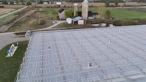 Drone Spraying Greenhouse Stock-Footage 320019726