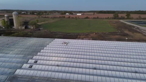 Drone Spraying Greenhouse Stock-Footage 320021322