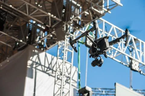 Drone on stage background Stock Photos