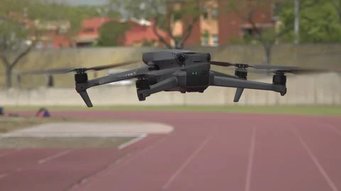 Drone in static flight at low altitude in a close up shoot Stock Footage 240655153