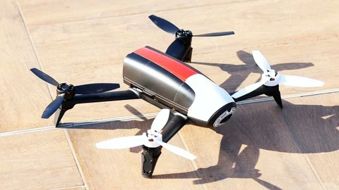 Drone stationary ready to start Stock Footage 89733473