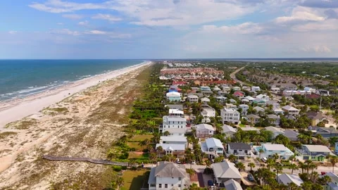 Drone stock video St Augustine Beach Florida 2026 Vídeo Stock 337917305