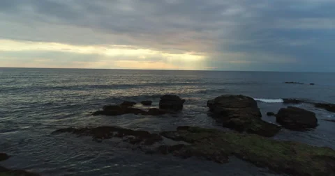 Drone with storm in the distance Stock Footage 239216605