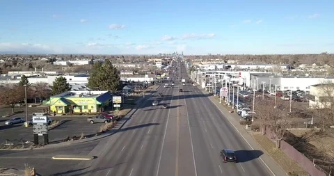 Drone street View Stock Footage 123392306