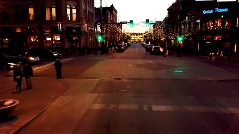 Drone the streets of denver Video stock 88776863