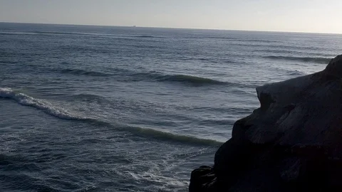 Drone Sunset Cliffs San Diego California Stock Footage
